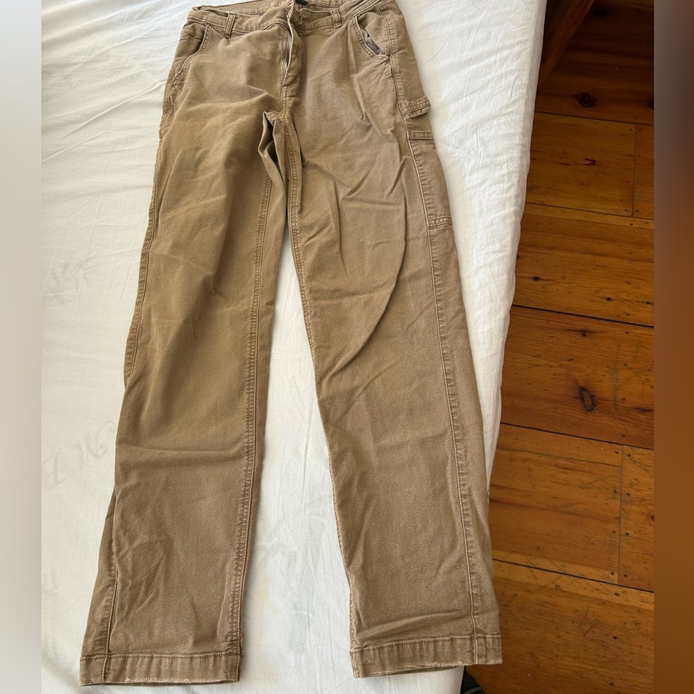 ☀️3/$25 American eagle high rise straight khaki tan pants 4